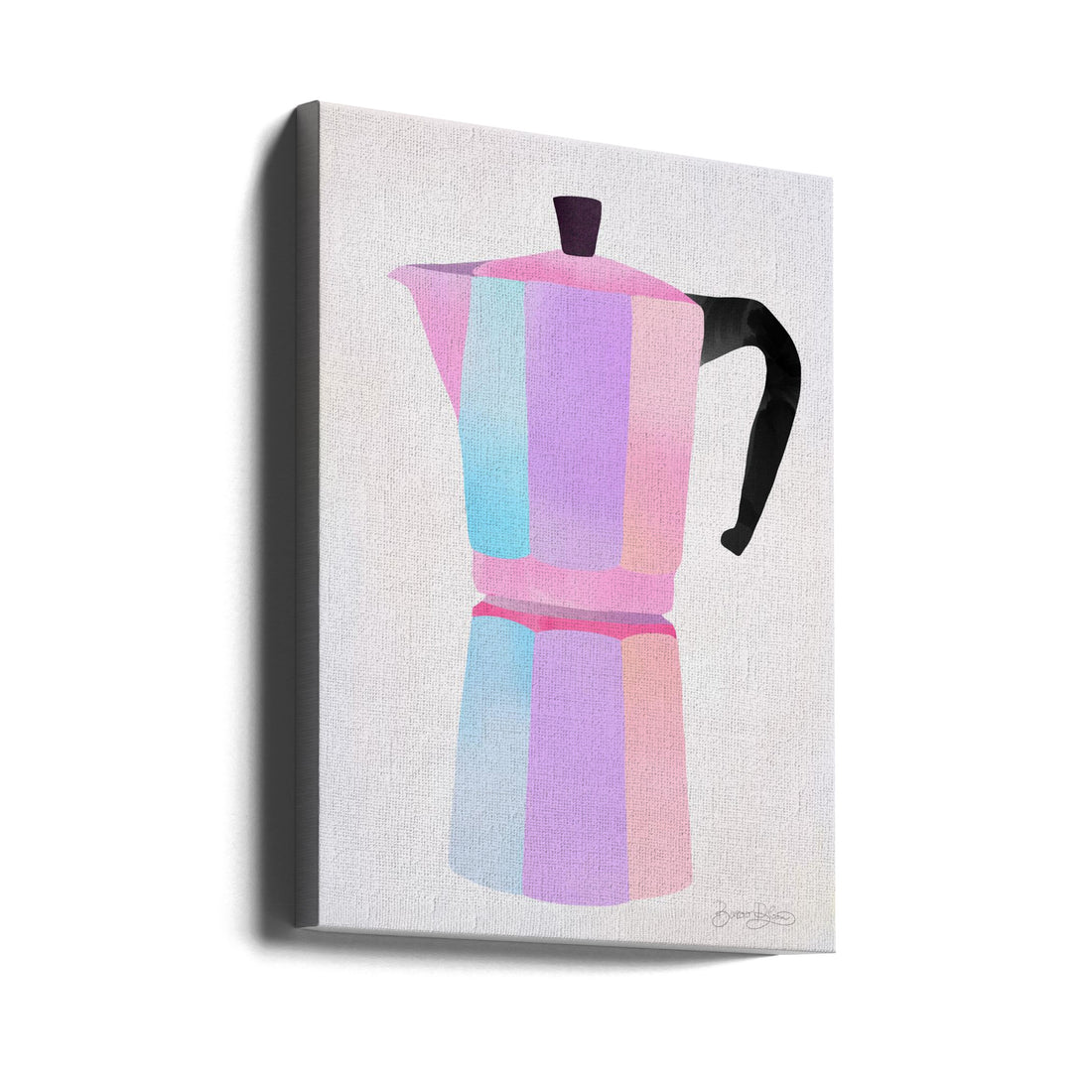 Italian Coffee Art by Baroo Bloom | Modern Kitchen Illustration, Large Canvas Wall Art Print | Artsy Earth