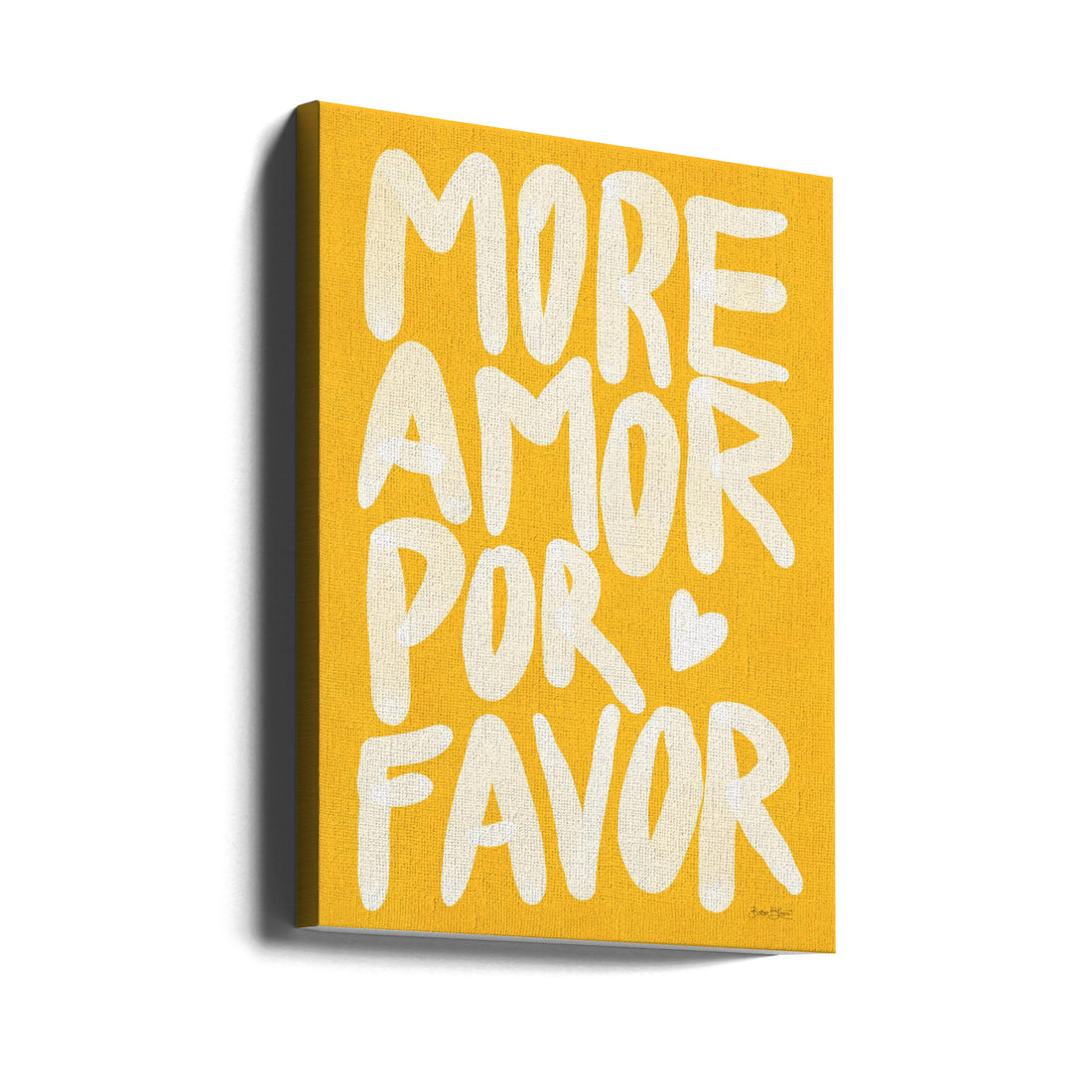 More Love Please by Baroo Bloom | Bold Love Typography, Large Canvas Wall Art Print | Artsy Earth