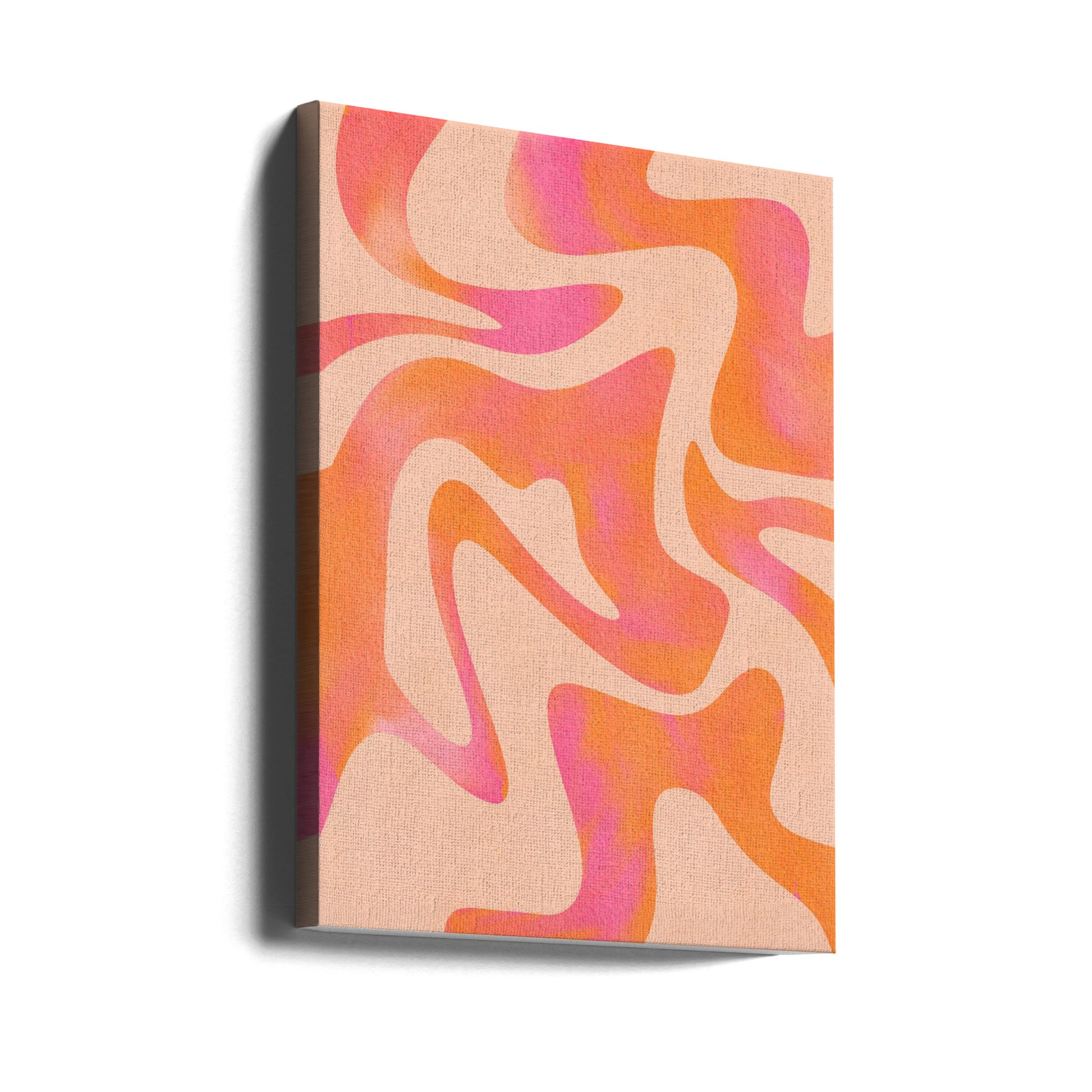 Abstract Wave - Peach Fuzz by Baroo Bloom | Abstract Organic Pattern, Large Canvas Wall Art Print | Artsy Earth