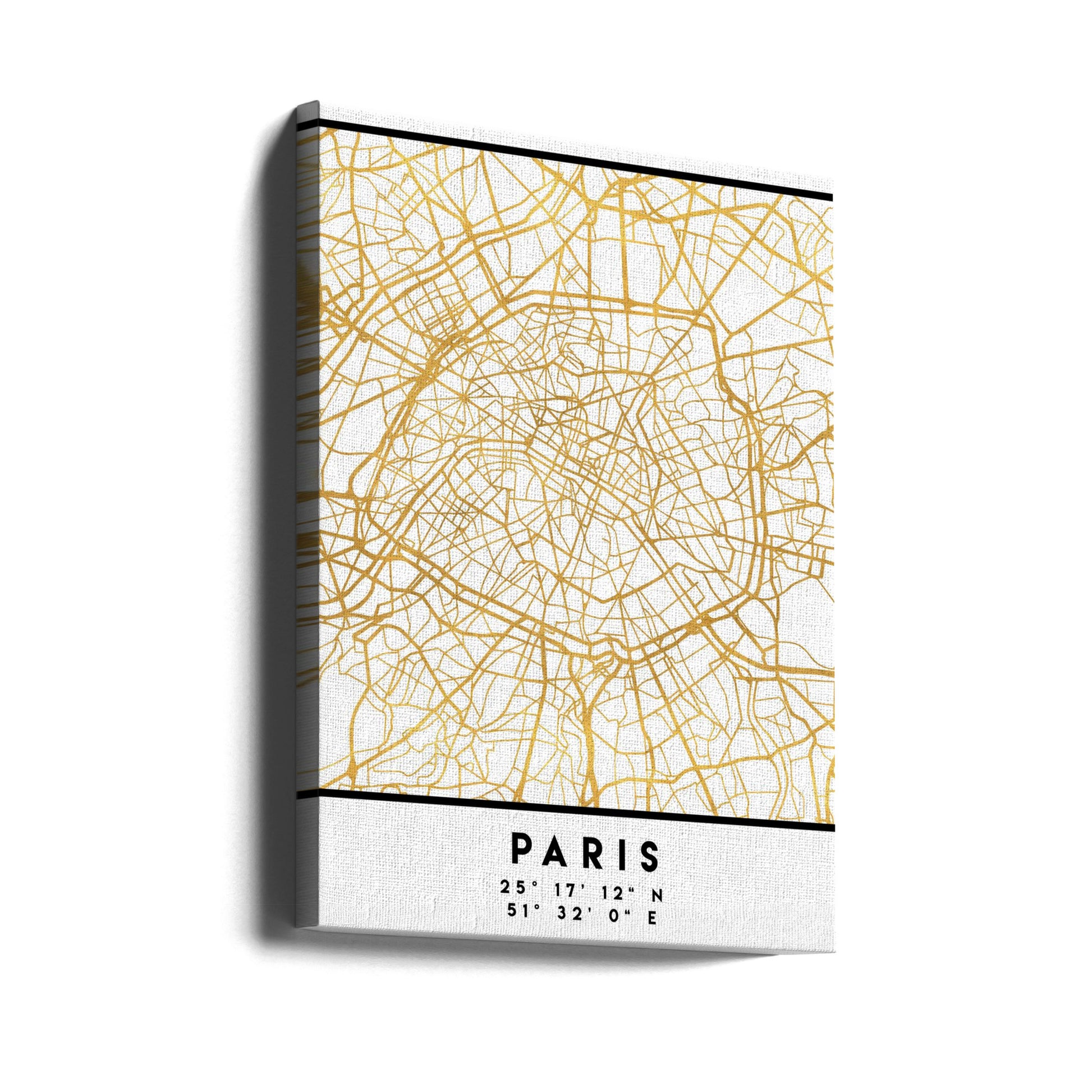 Paris City Map by Emiliano Deificus | Urban Europe Map, Large Canvas Wall Art Print | Artsy Earth