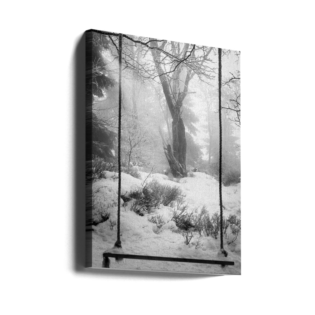 December fog by Pawel Kado | Winter Forest Snow, Large Canvas Wall Art Print | Artsy Earth