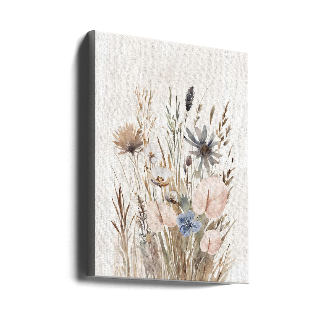 Wild grasses by Sally Ann Moss | Botanical Nature Illustration, Large Canvas Wall Art Print | Artsy Earth