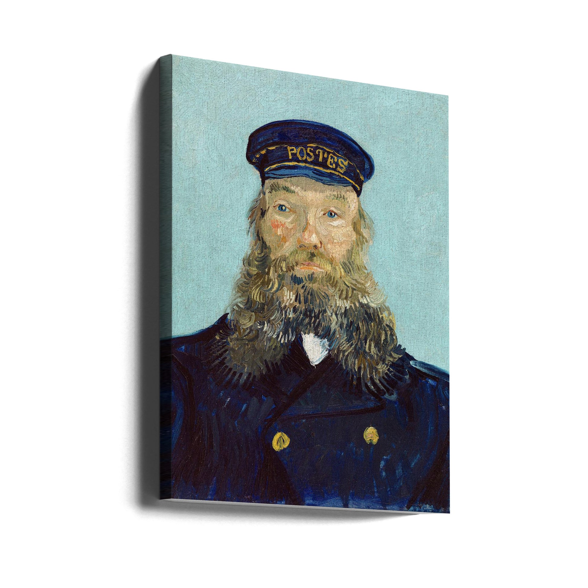 Portrait of Postman Roulin by Vincent Van Gogh | Classic Master Painting, Large Canvas Wall Art Print | Artsy Earth