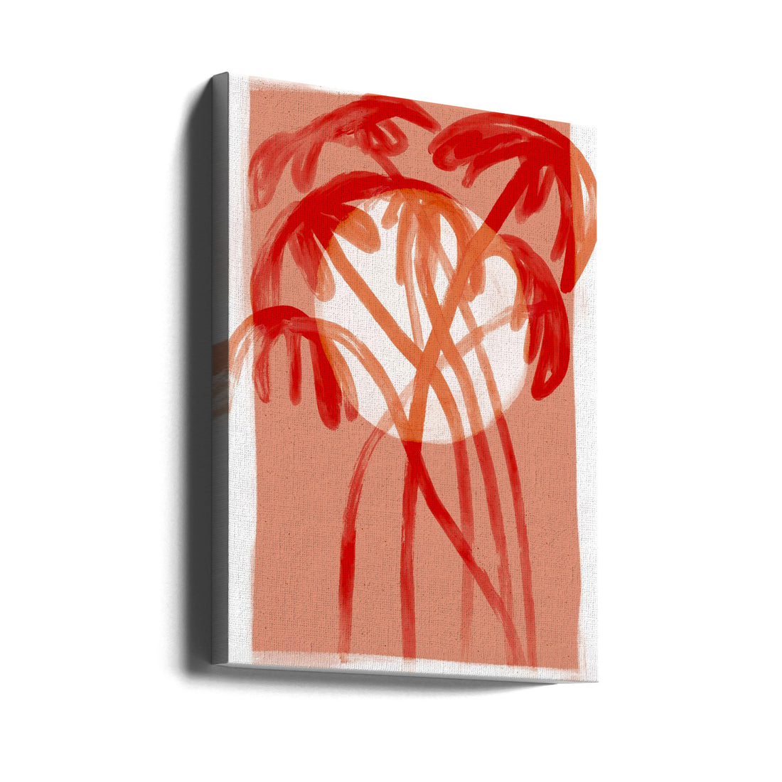 Palms At Sunset by Treechild | Watercolor Palm Trees, Large Canvas Wall Art Print | Artsy Earth