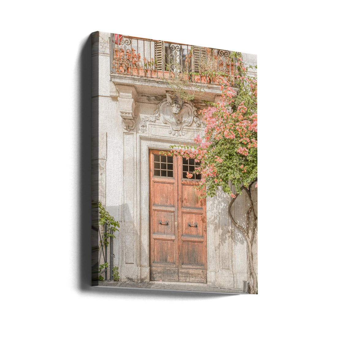 Floral Entry by Henrike Schenk | Italian Architecture Door, Large Canvas Wall Art Print | Artsy Earth