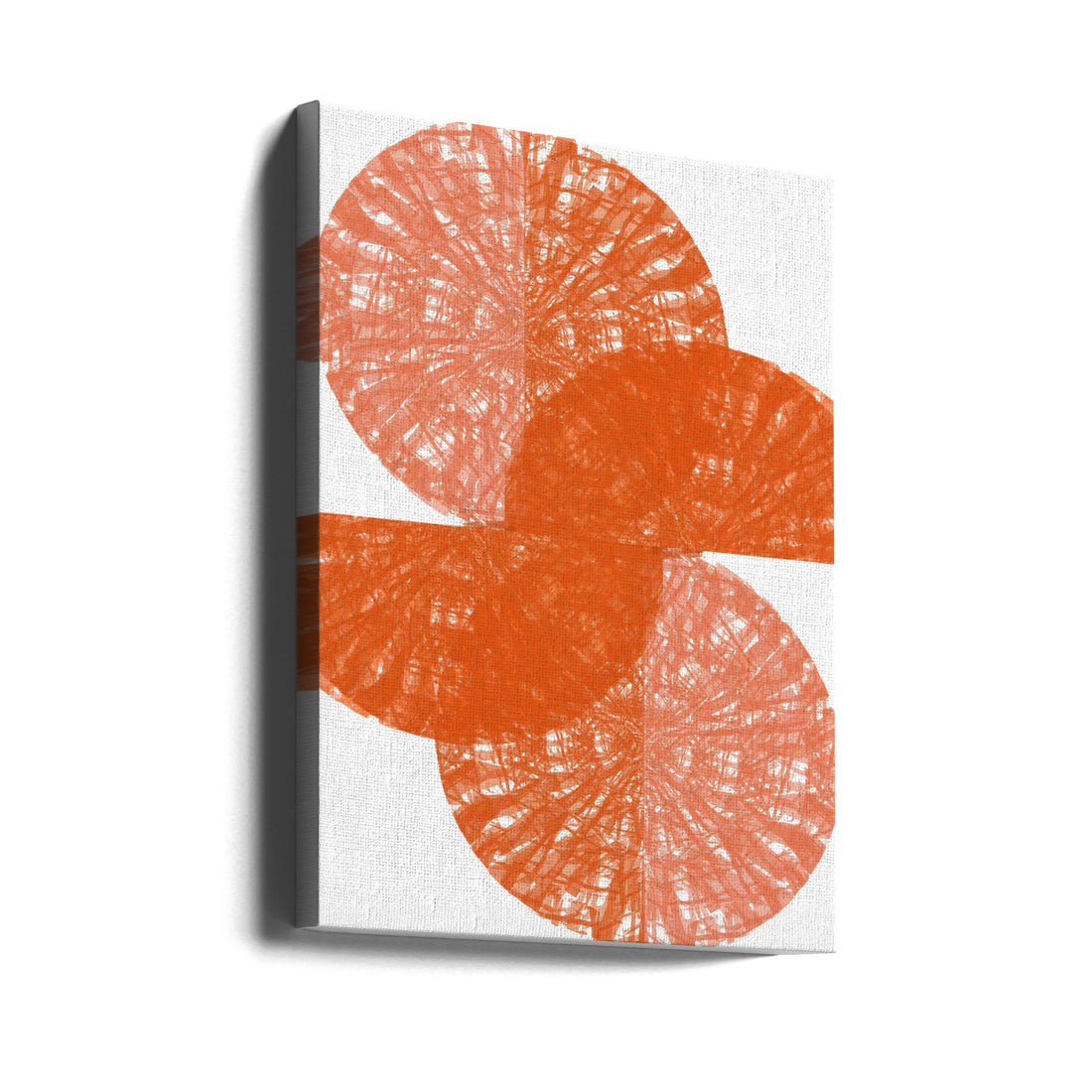 Orange Circle Fans 1 by Casa Cartissi | Abstract Orange Illustration, Large Canvas Wall Art Print | Artsy Earth