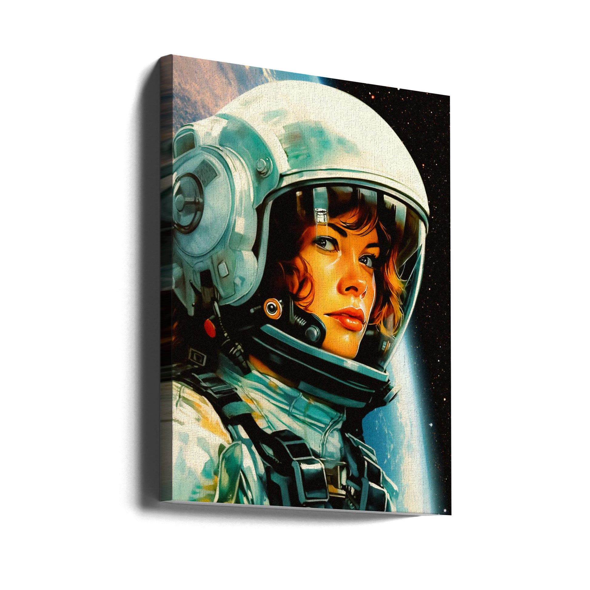 Astronaut Poster by Taudalpoi | Vintage Space Portrait, Large Canvas Wall Art Print | Artsy Earth