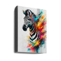 Colorful Zebra by Andreas Magnusson | Pop Art Animal Illustration, Large Canvas Wall Art Print | Artsy Earth