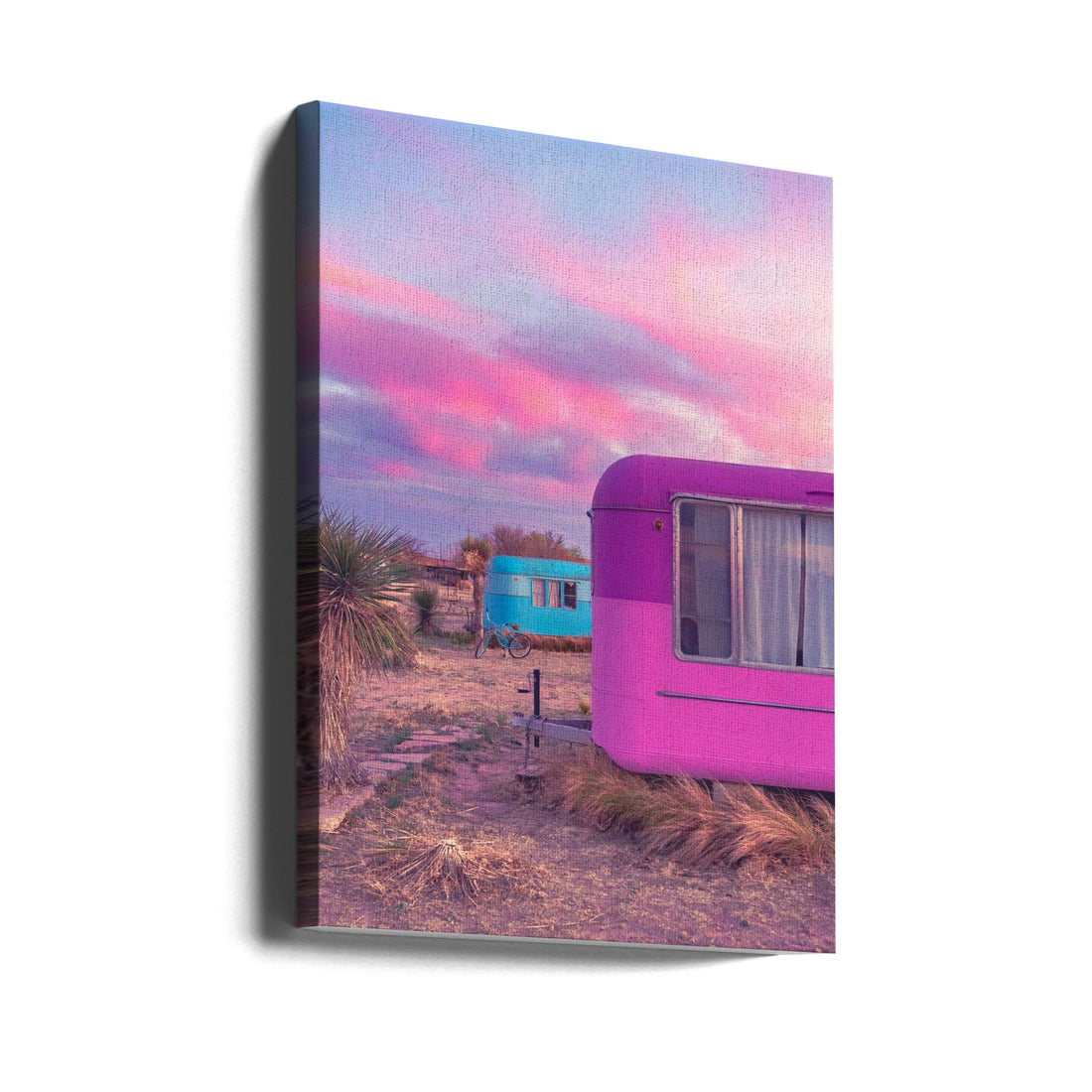 Trailer Life by Tom Windeknecht | Vintage Desert Camper, Large Canvas Wall Art Print | Artsy Earth