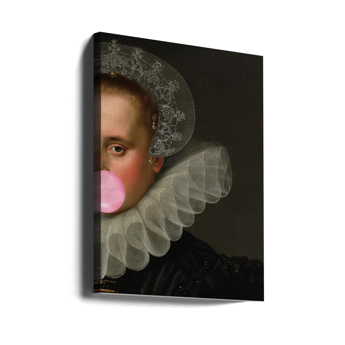 Bubble Gum Queen by The Art Concept | Renaissance Portrait Altered, Large Canvas Wall Art Print | Artsy Earth