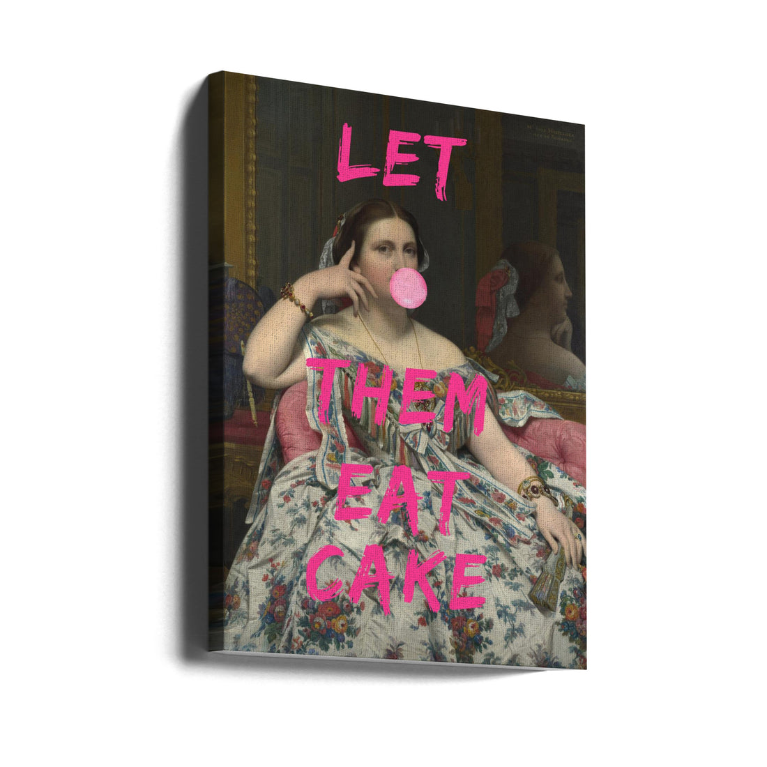 Let Them Eat Cake by The Art Concept | Vintage Portrait Humor, Large Canvas Wall Art Print | Artsy Earth