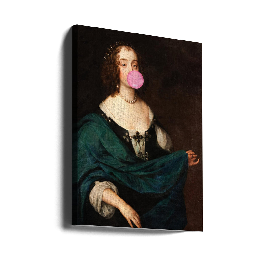 Renaissance Bubble Gum by The Art Concept | Altered Renaissance Portrait, Large Canvas Wall Art Print | Artsy Earth