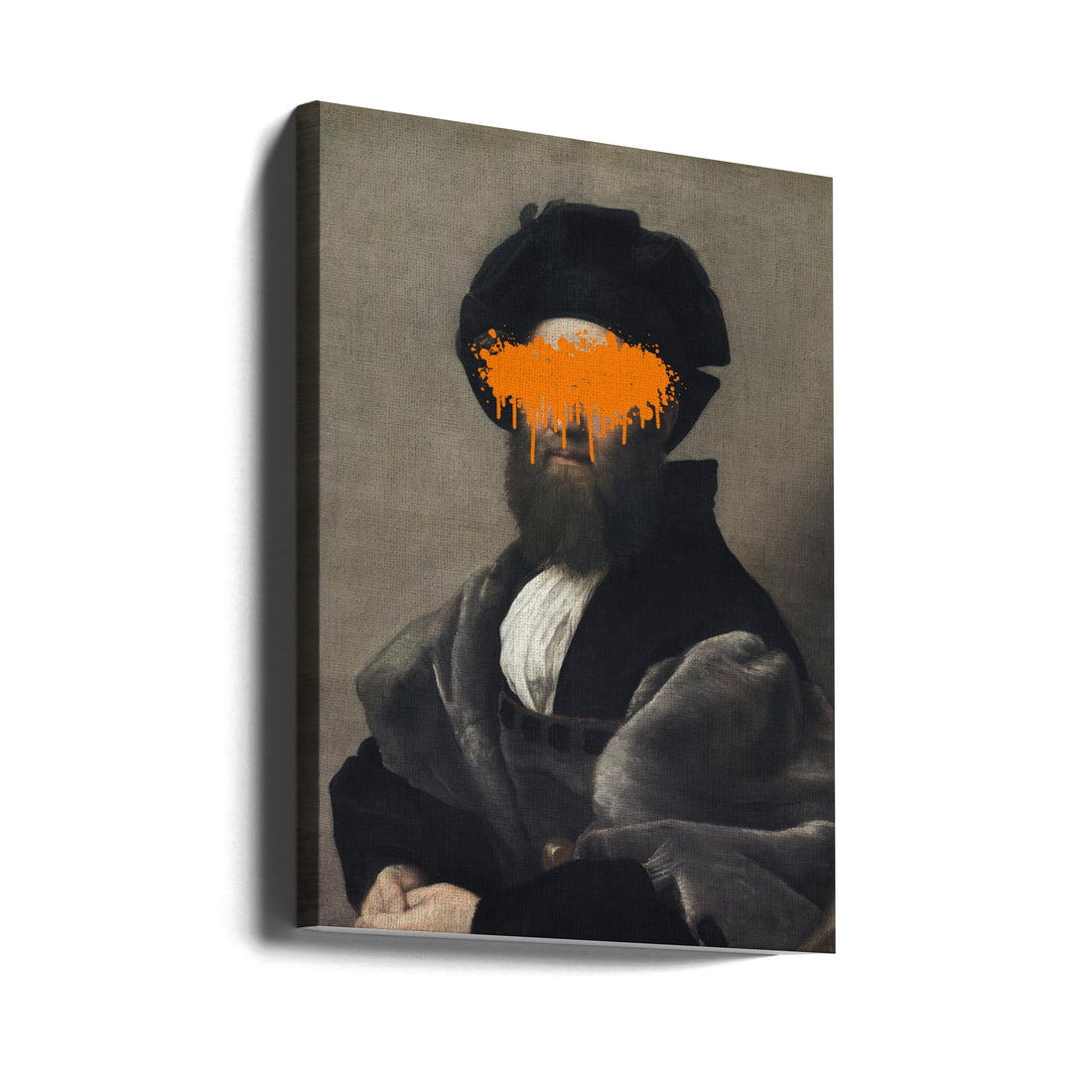 Orange Vandal Splash by The Art Concept | Surreal Painted Portrait, Large Canvas Wall Art Print | Artsy Earth