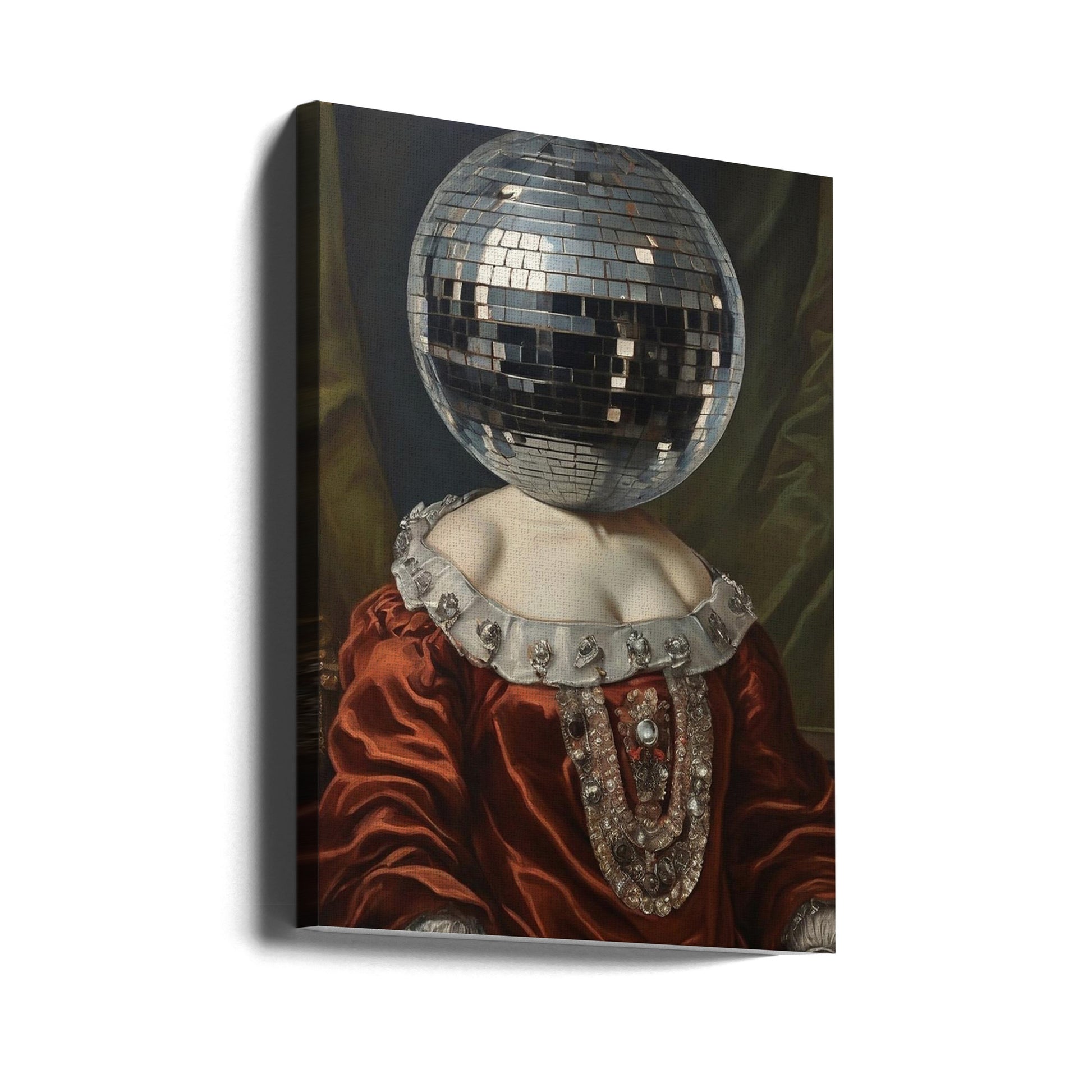 Antique Disco Ball by The Art Concept | Victorian Surreal Reflection, Large Canvas Wall Art Print | Artsy Earth