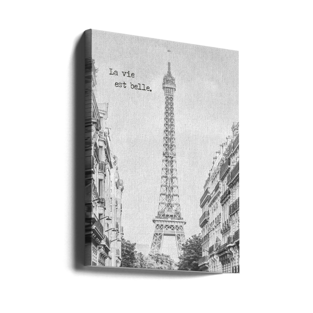 Paris Life Beautiful by Melanie Viola | Eiffel Tower Typography, Large Canvas Wall Art Print | Artsy Earth