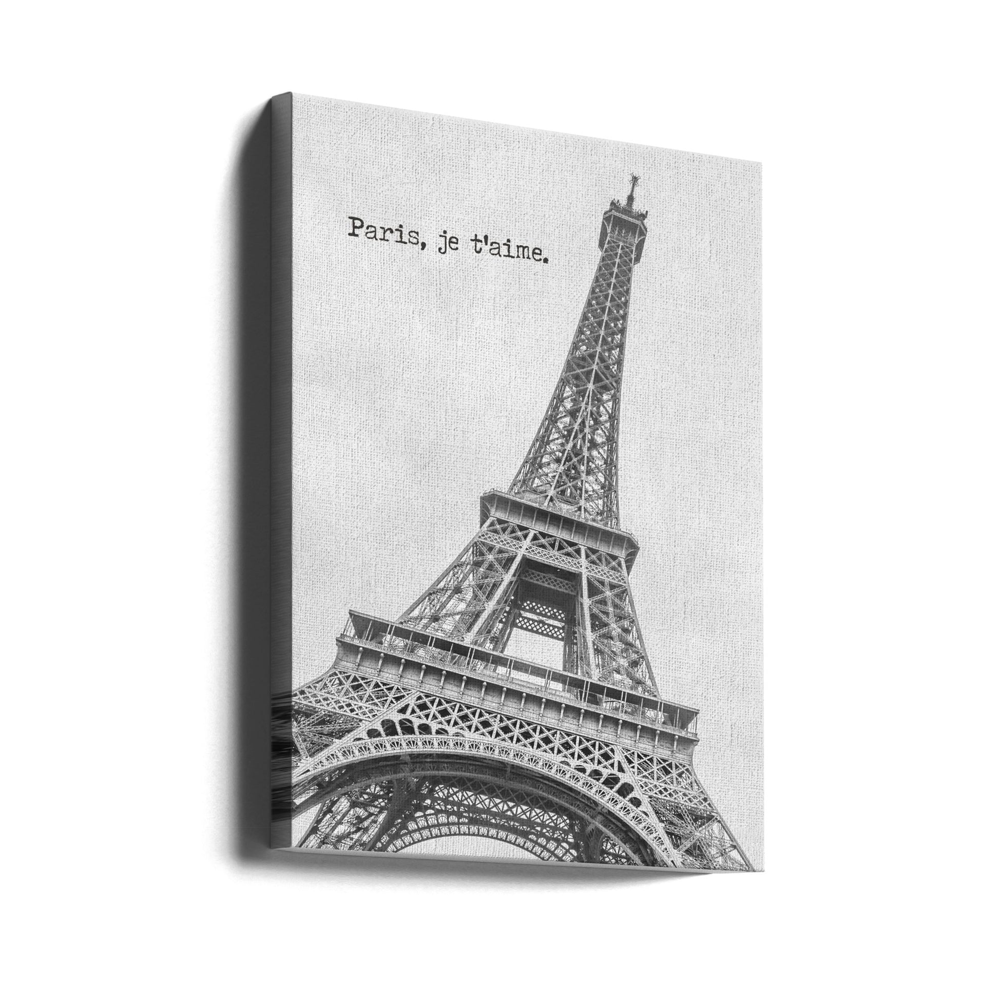 Paris Love Tower by Melanie Viola | Iconic Eiffel Typography, Large Canvas Wall Art Print | Artsy Earth