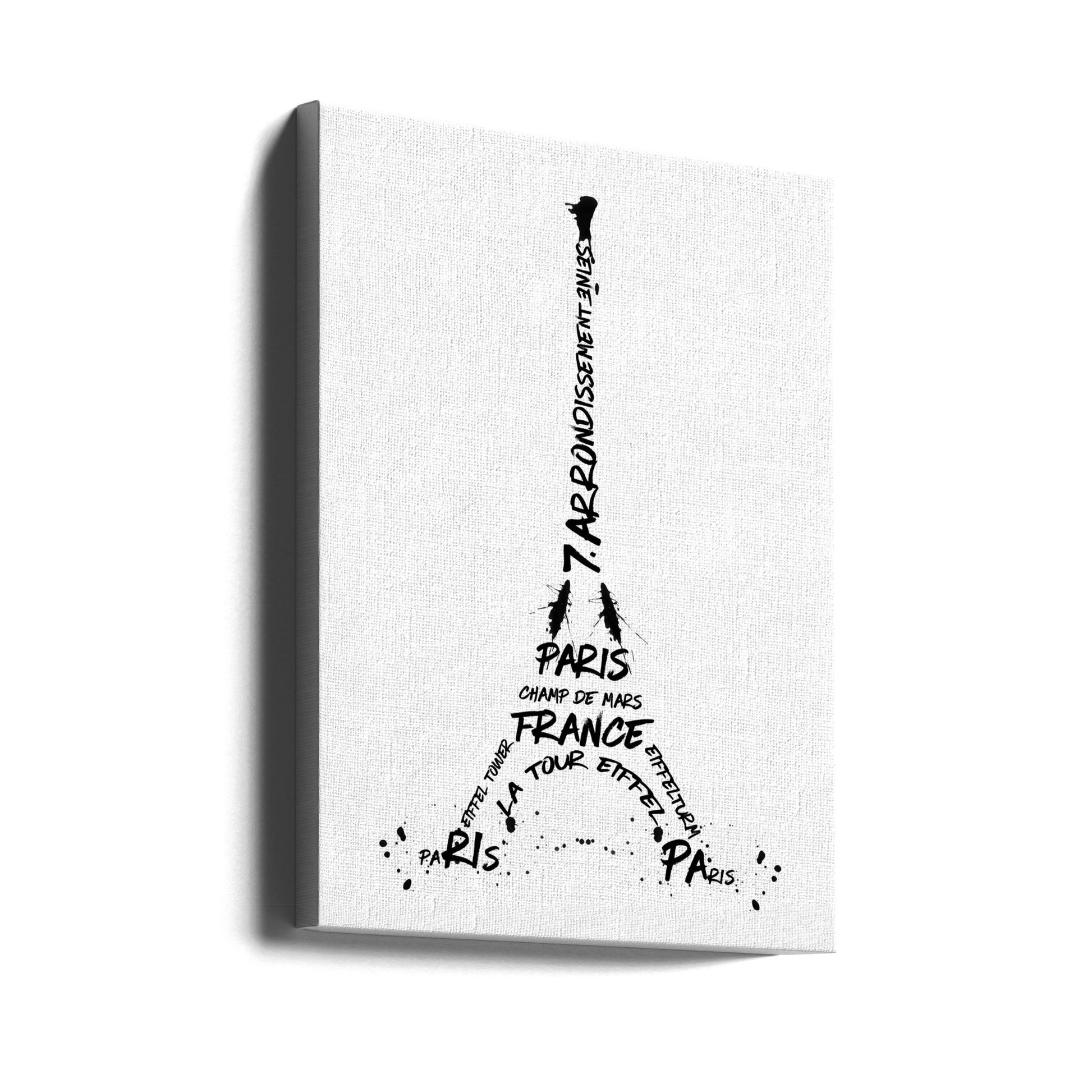 Digital-Art Eiffel Tower by Melanie Viola | Abstract Minimalist Sketch, Large Canvas Wall Art Print | Artsy Earth