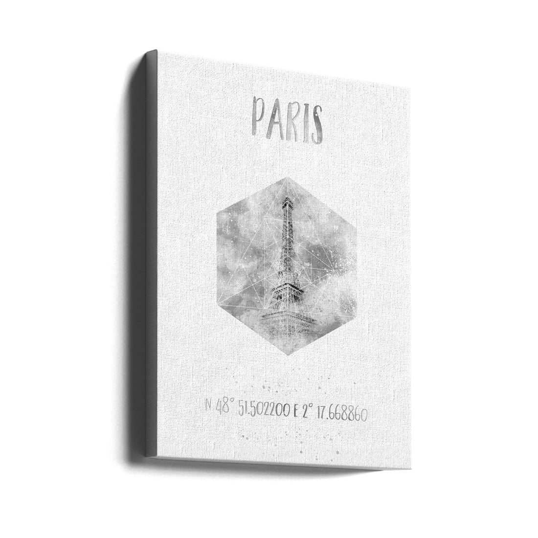 Paris Coordinates Art by Melanie Viola | Monochrome Watercolor Illustration, Large Canvas Wall Art Print | Artsy Earth