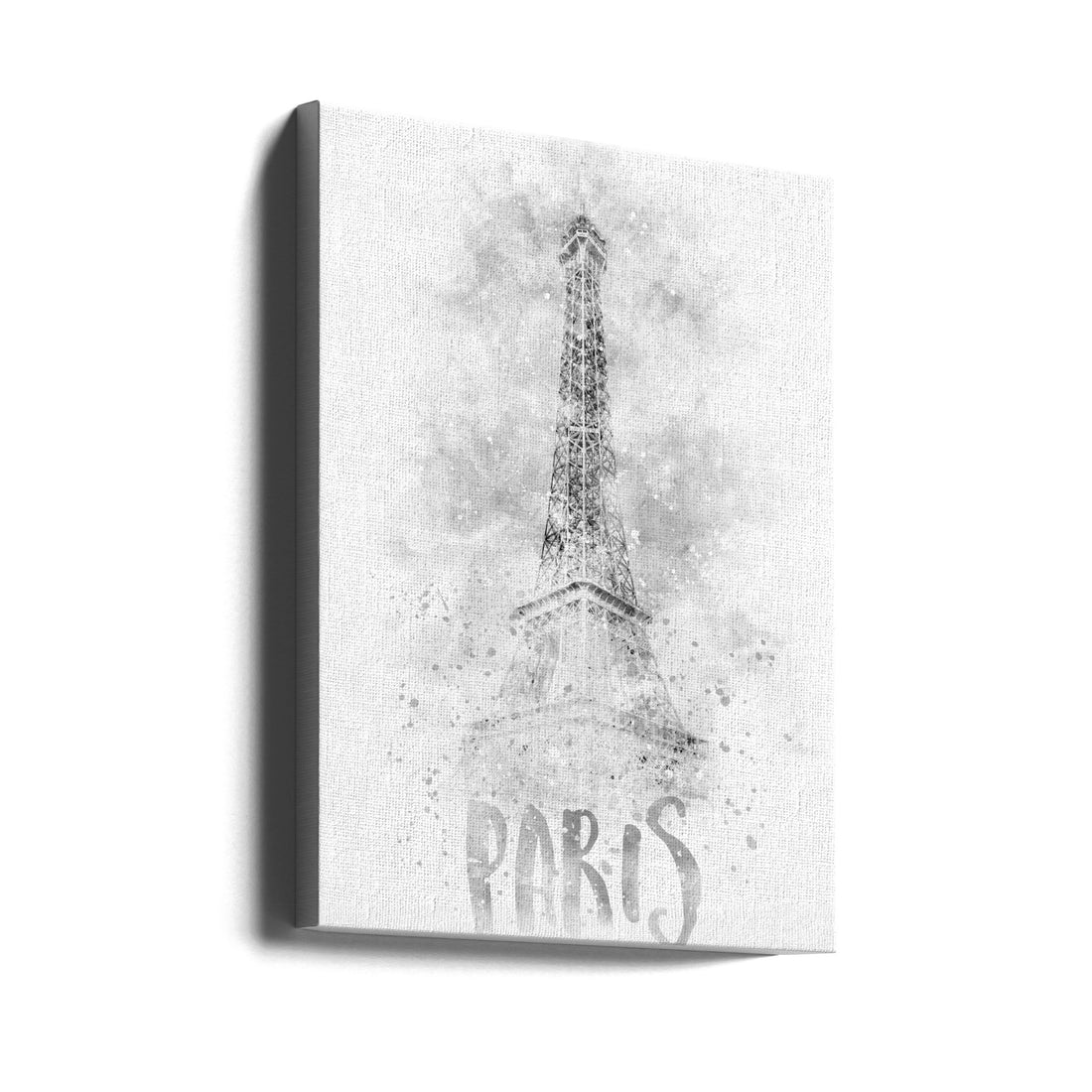 Monochrome Paris Tower by Melanie Viola | Watercolor Abstract Art, Large Canvas Wall Art Print | Artsy Earth