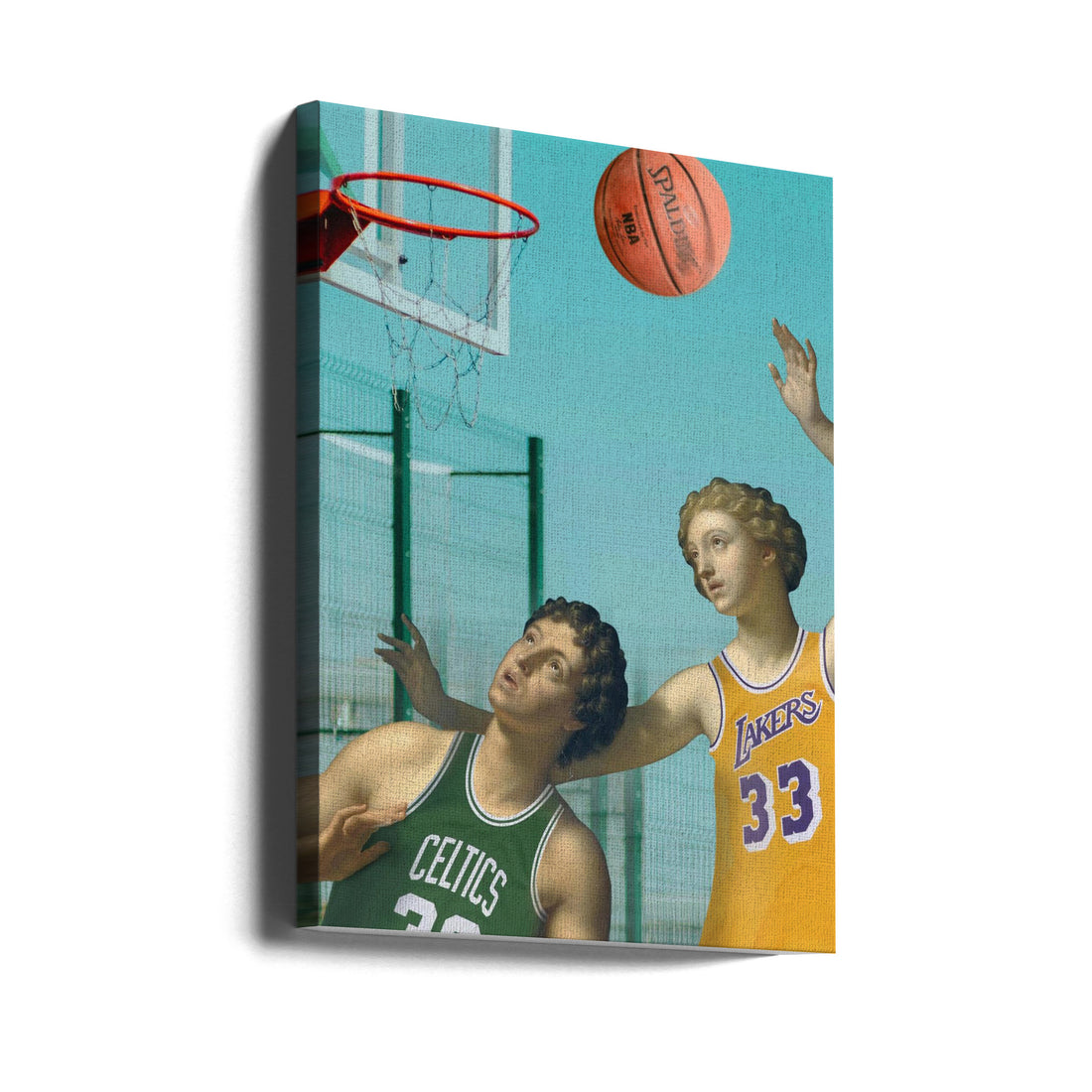 A Classic Game by Dikhotomy | Basketball Sports Art, Large Canvas Wall Art Print | Artsy Earth