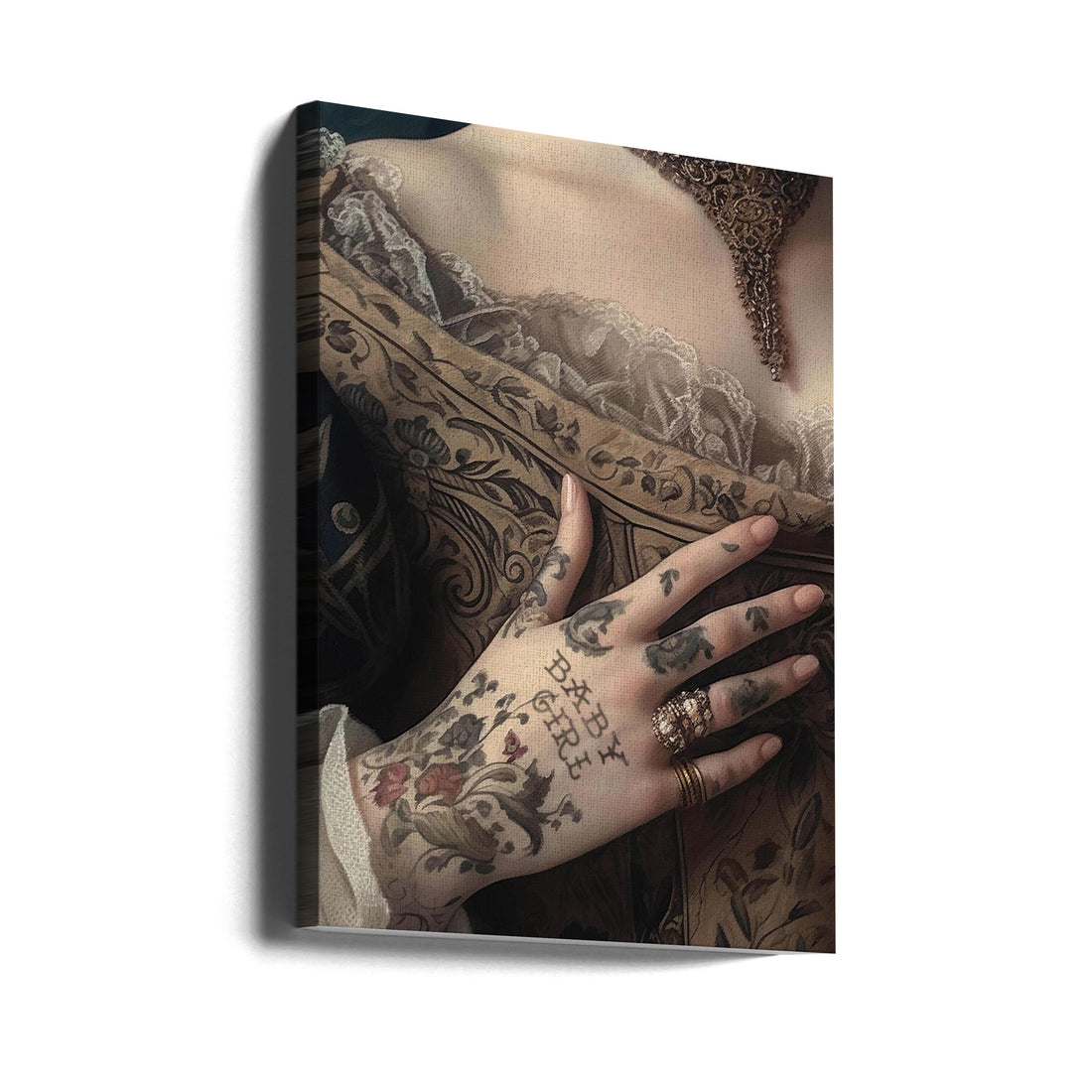 Painted Lady Tattoo by Dikhotomy | Surreal Henna Art, Large Canvas Wall Art Print | Artsy Earth