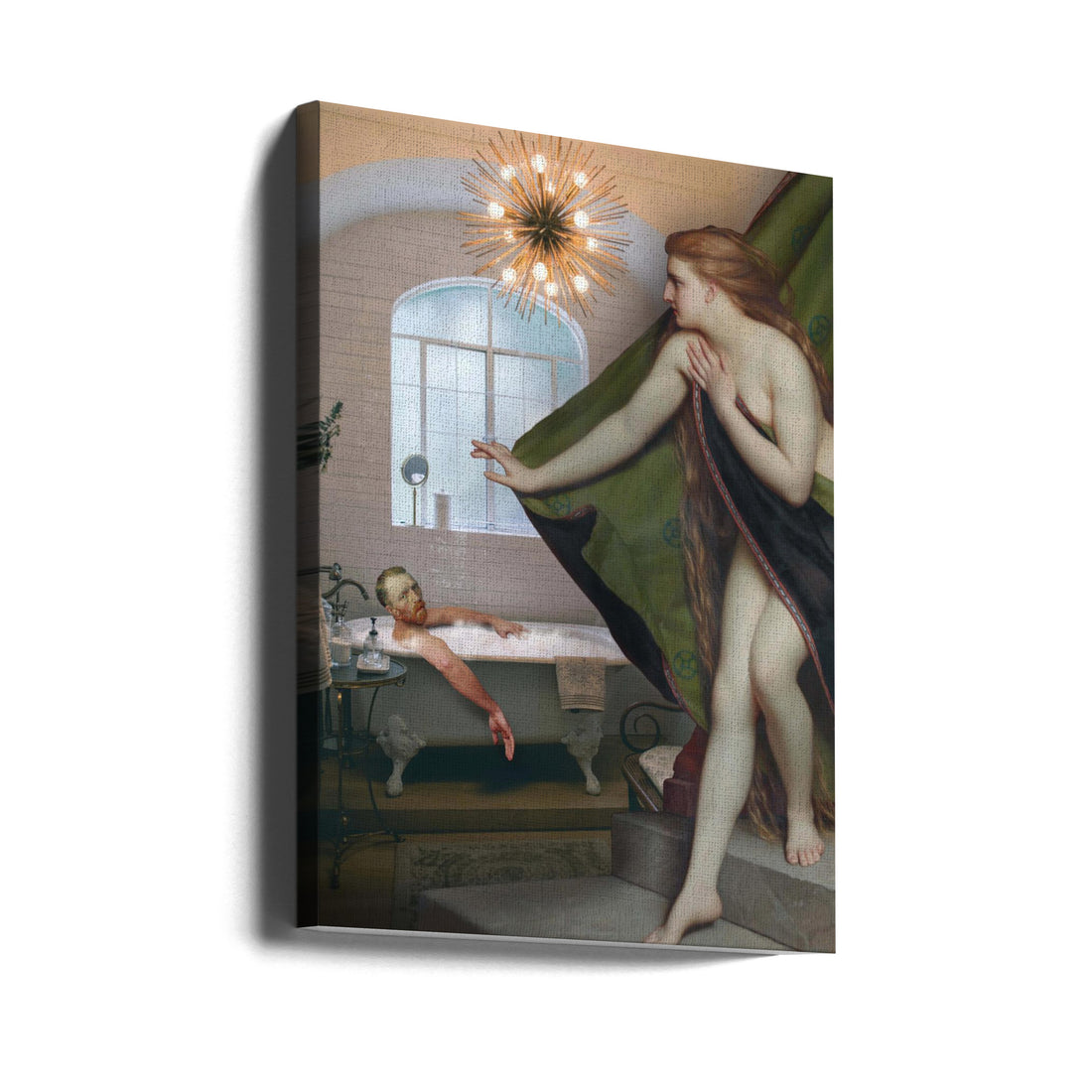 Bath Meeting by Dikhotomy | Surreal Bathroom Art, Large Canvas Wall Art Print | Artsy Earth