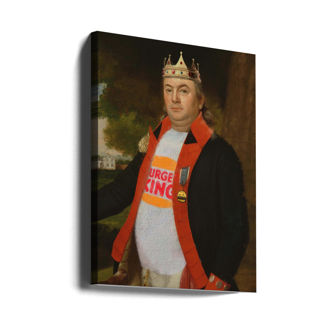 Fast Food King by Dikhotomy | Surreal Royal Portrait, Large Canvas Wall Art Print | Artsy Earth