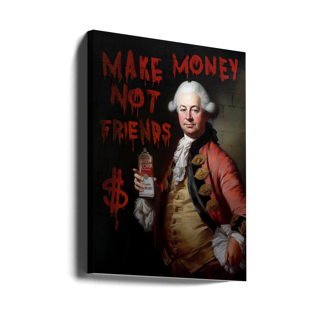 Make Money Not Friends by Dikhotomy | Urban Pop Art Portrait, Large Canvas Wall Art Print | Artsy Earth