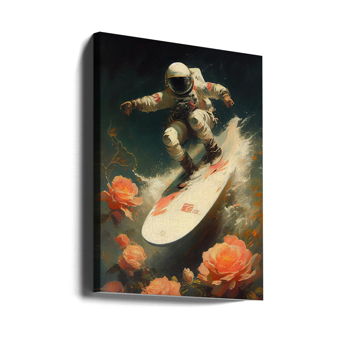 My Space Wave by Dikhotomy | Surreal Space Surfing, Large Canvas Wall Art Print | Artsy Earth