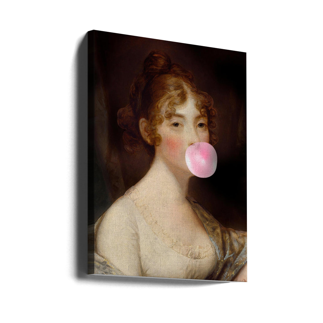 Pretty Bubblegum by Dikhotomy | Surreal Portrait Art, Large Canvas Wall Art Print | Artsy Earth