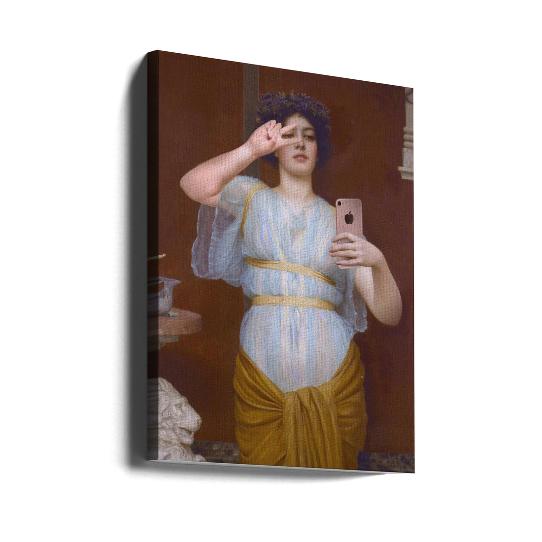 Selfie Diva by Dikhotomy | Classical Art Humor, Large Canvas Wall Art Print | Artsy Earth