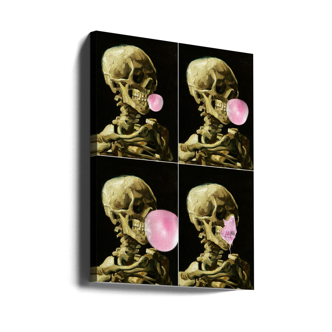 Skull Gum Explosion by Dikhotomy | Gothic Pop Art Surrealism, Large Canvas Wall Art Print | Artsy Earth