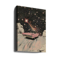 Pink Car In Space by Samantha Hearn | Vintage Space Collage, Large Canvas Wall Art Print | Artsy Earth