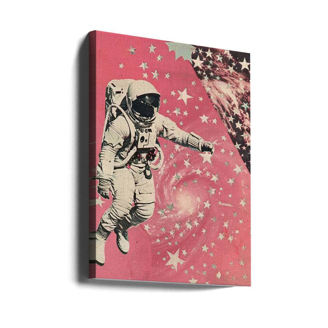 Spaceman Star Collage by Samantha Hearn | Vintage Space Art, Large Canvas Wall Art Print | Artsy Earth