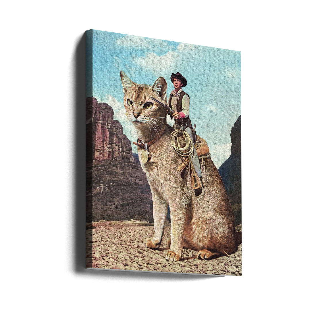 Cat Lone Ranger by Vertigo Artography | Western Wildcat Art, Large Canvas Wall Art Print | Artsy Earth