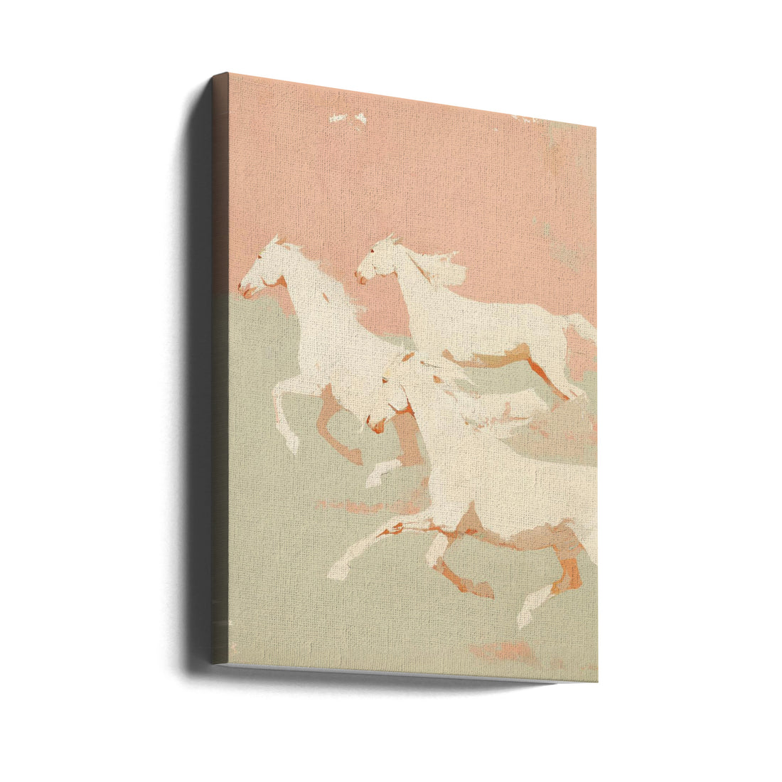 Wild Horses No 1 by Treechild | Horse Illustration Countryside, Large Canvas Wall Art Print | Artsy Earth