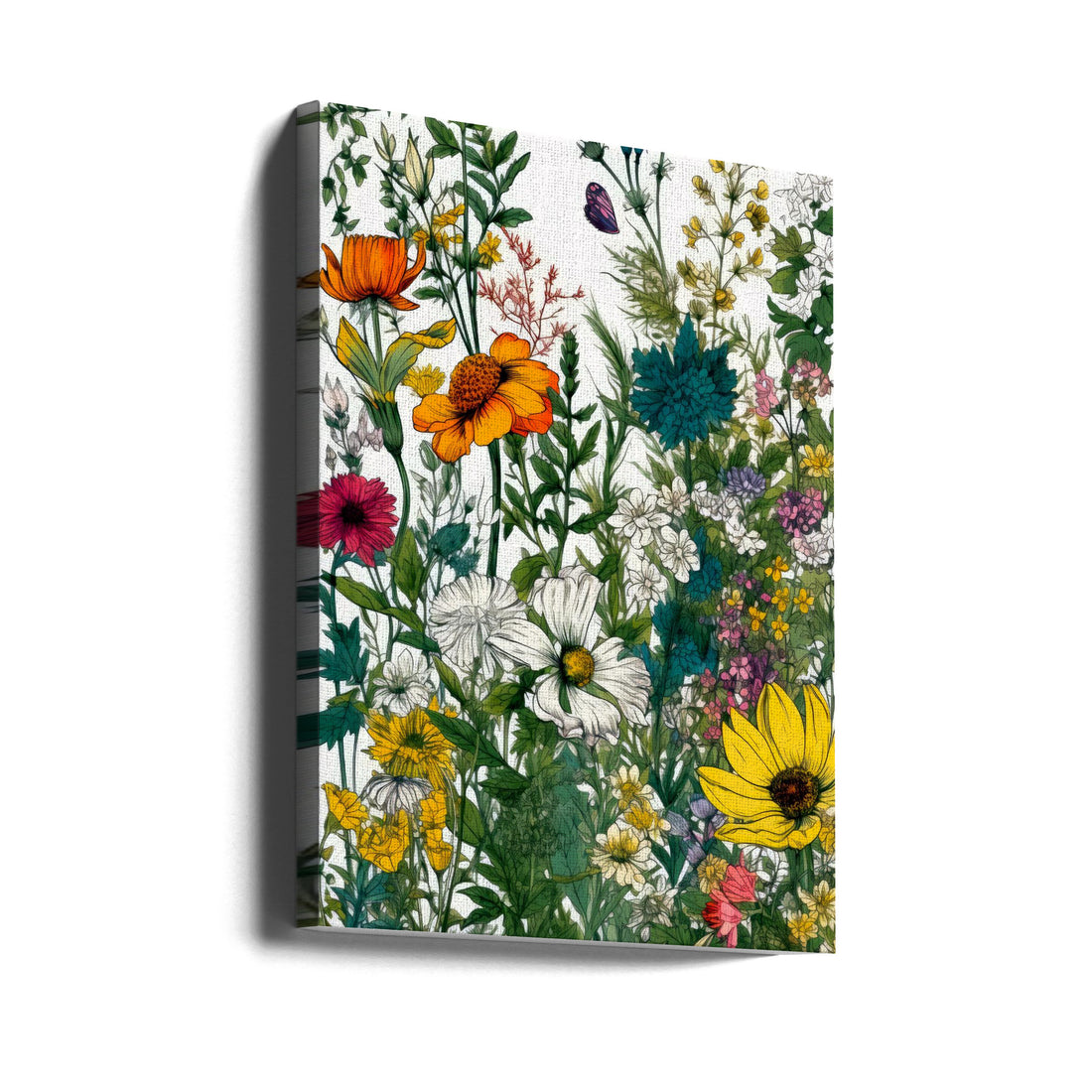 Flora Meadow by Justyna Jaszke | Floral Botanical Garden, Large Canvas Wall Art Print | Artsy Earth