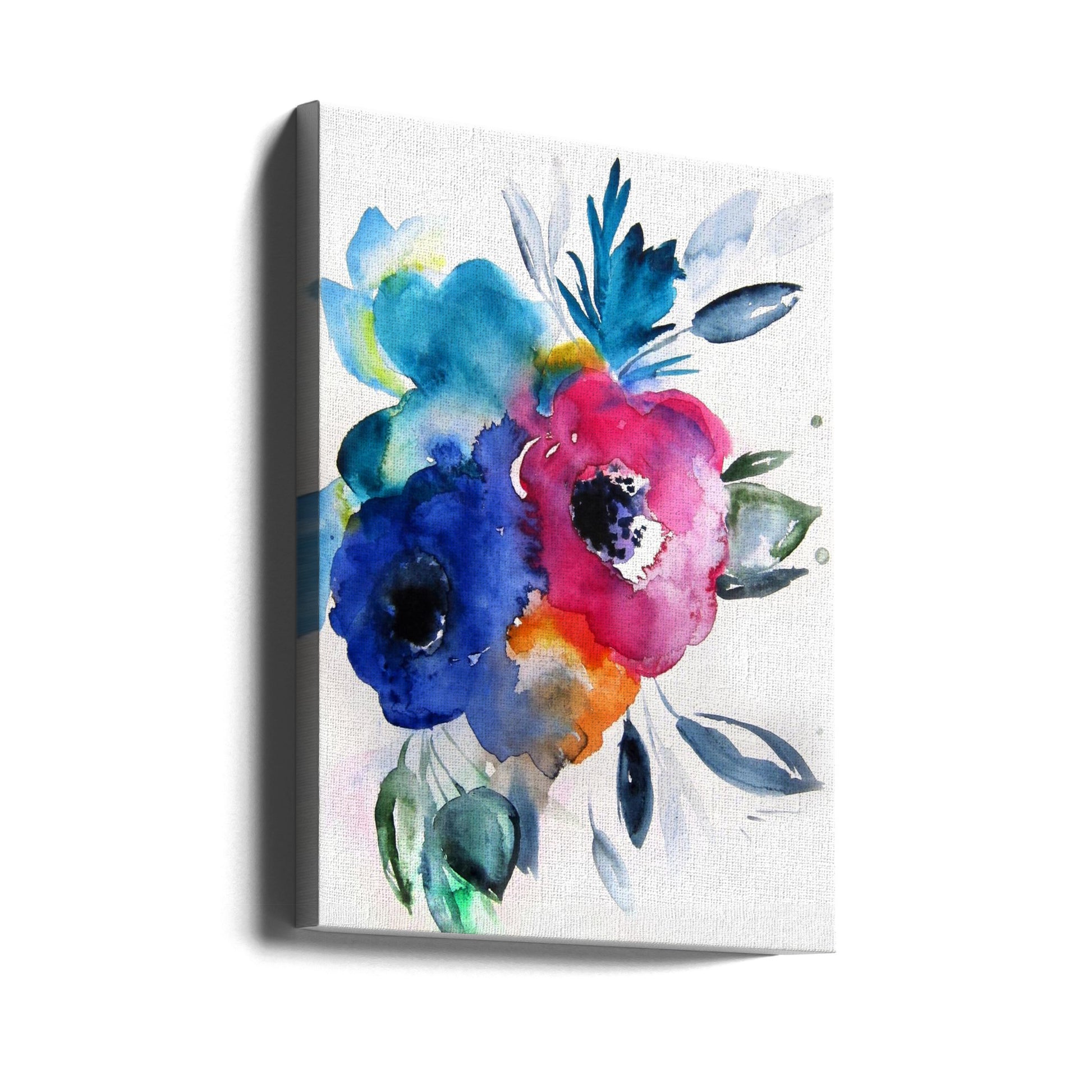 Floral Watercolor by Christine Lindstrom | Botanical Flower Painting, Large Canvas Wall Art Print | Artsy Earth