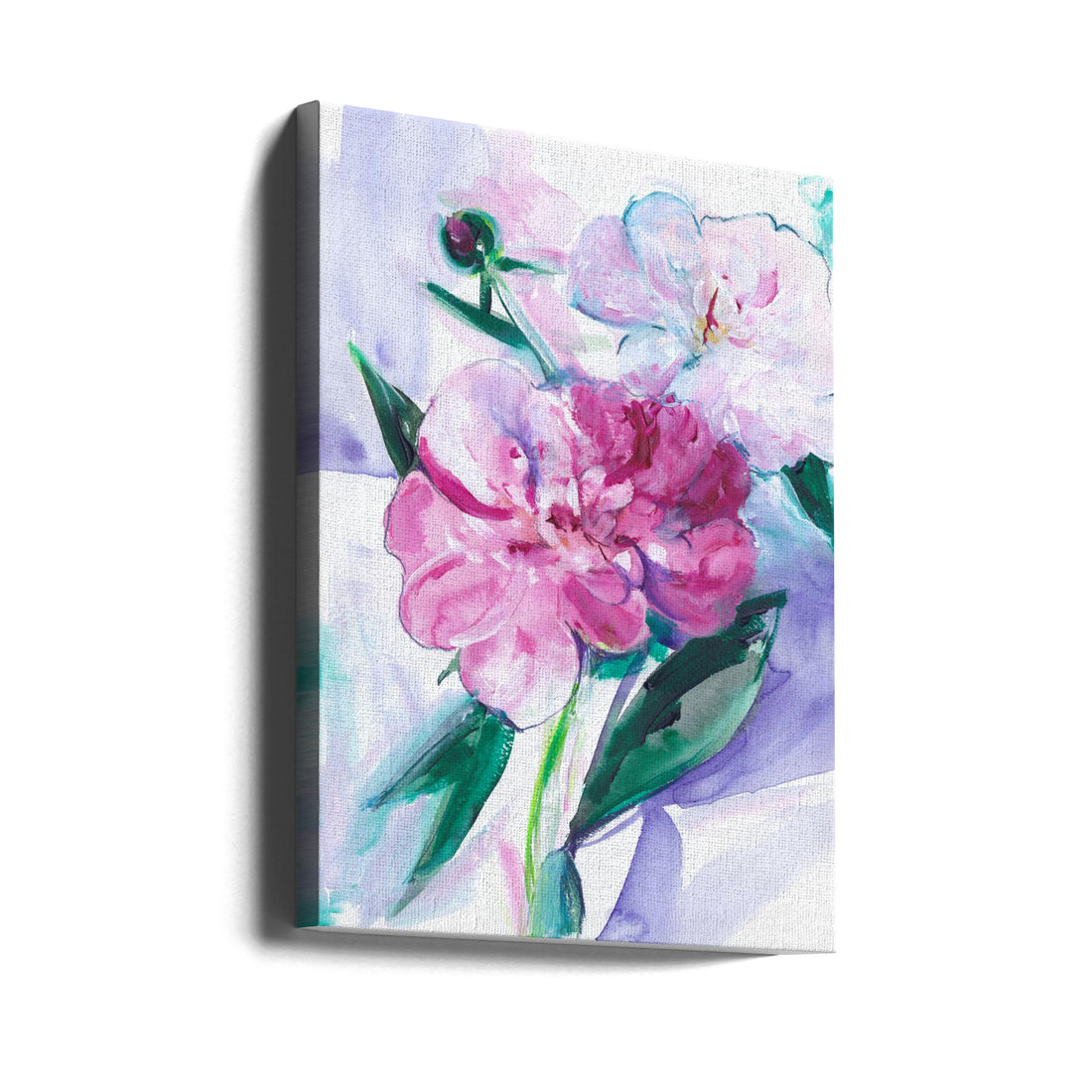 Periwinkle Peony Small by Christine Lindstrom | Watercolor Floral Art, Large Canvas Wall Art Print | Artsy Earth