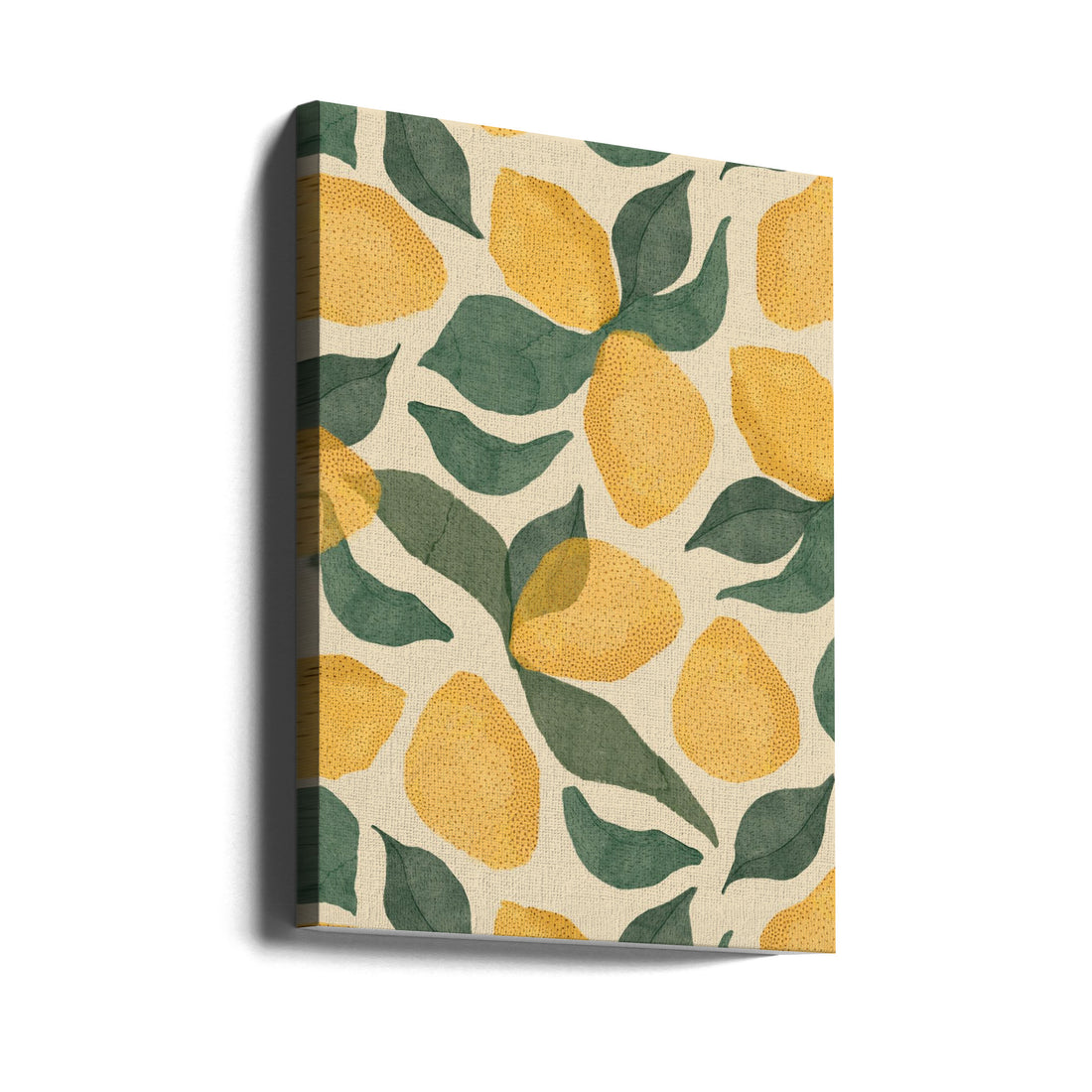 Lemon Flora by Alexander Adiels | Watercolor Floral Pattern, Large Canvas Wall Art Print | Artsy Earth