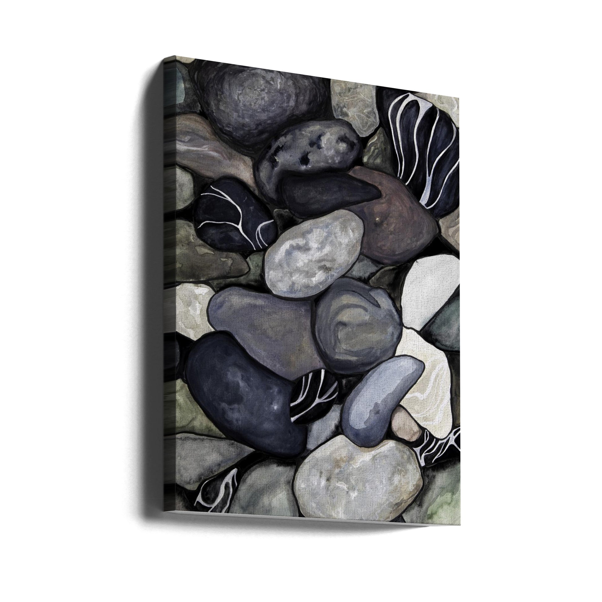 Beach Stones by Emeliemaria | Natural Stone Art, Large Canvas Wall Art Print | Artsy Earth