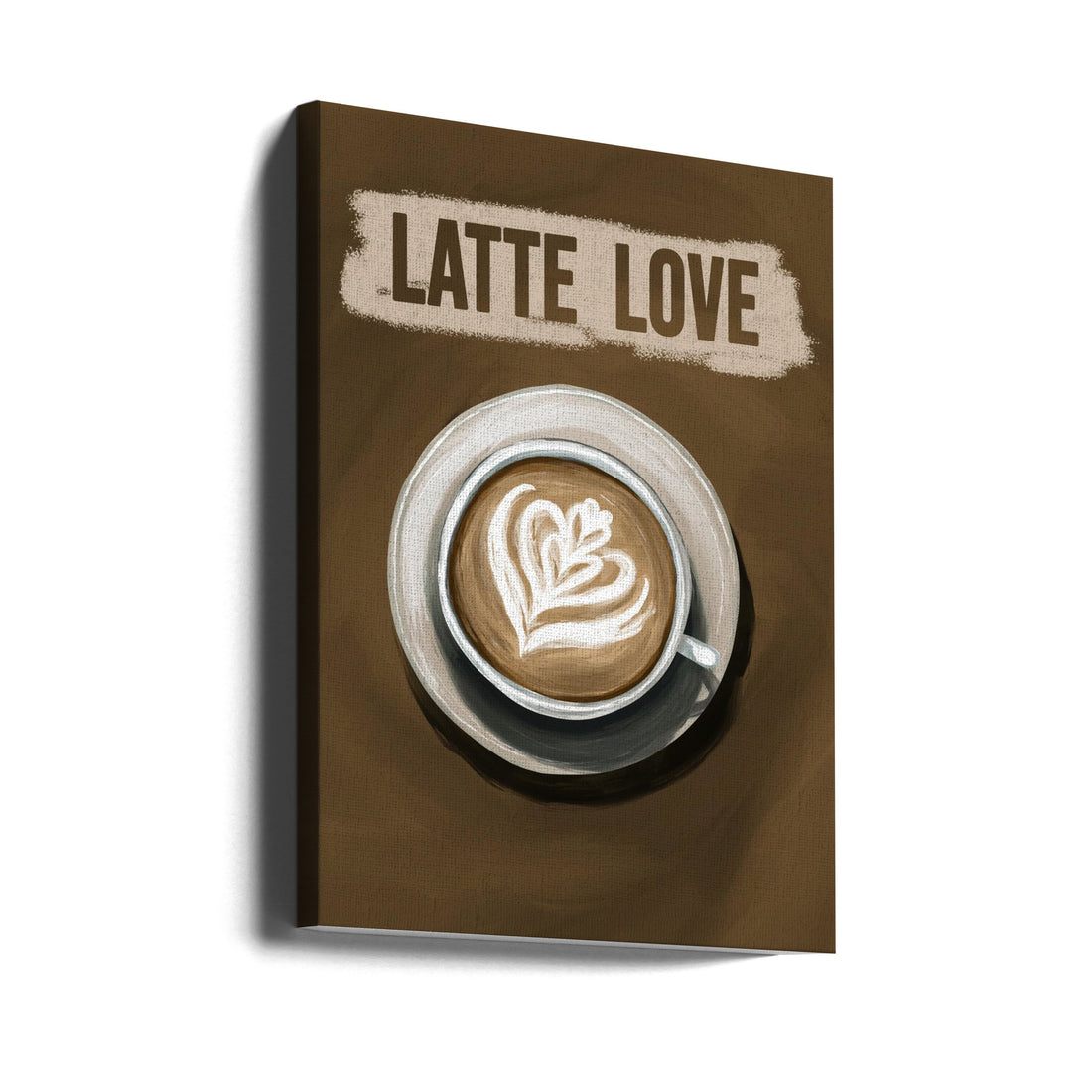 Latte Love by Emeliemaria | Coffee Cup Romance, Large Canvas Wall Art Print | Artsy Earth