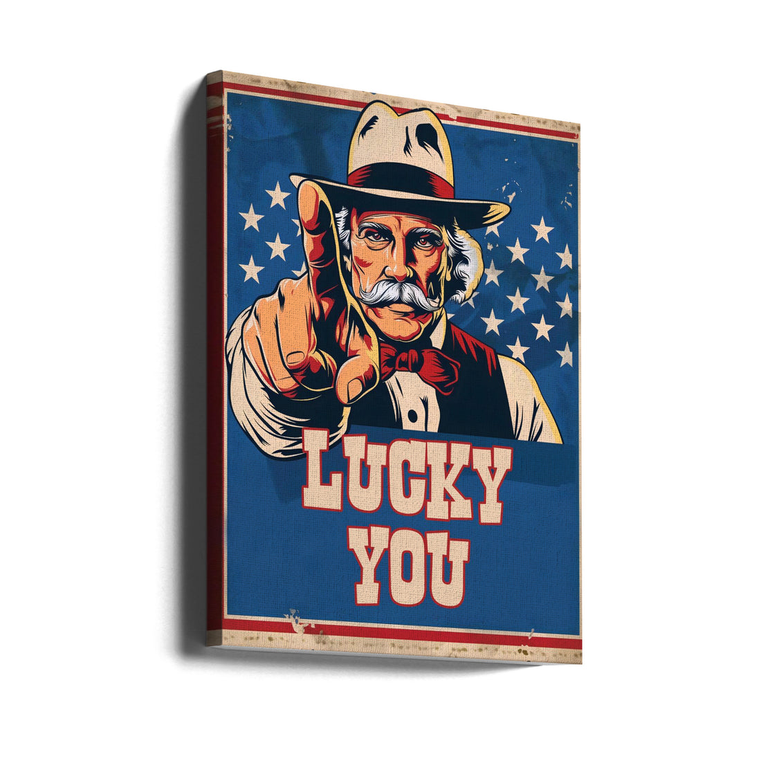 Lucky You by Andreas Magnusson | Vintage Motivational Poster, Large Canvas Wall Art Print | Artsy Earth