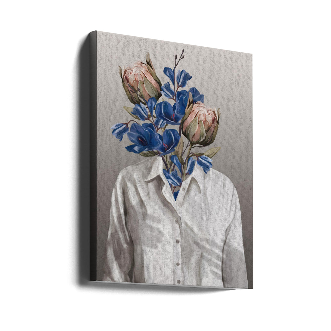 Unknown Longing No.II by Gabriella Roberg | Floral Portrait Illustration, Large Canvas Wall Art Print | Artsy Earth