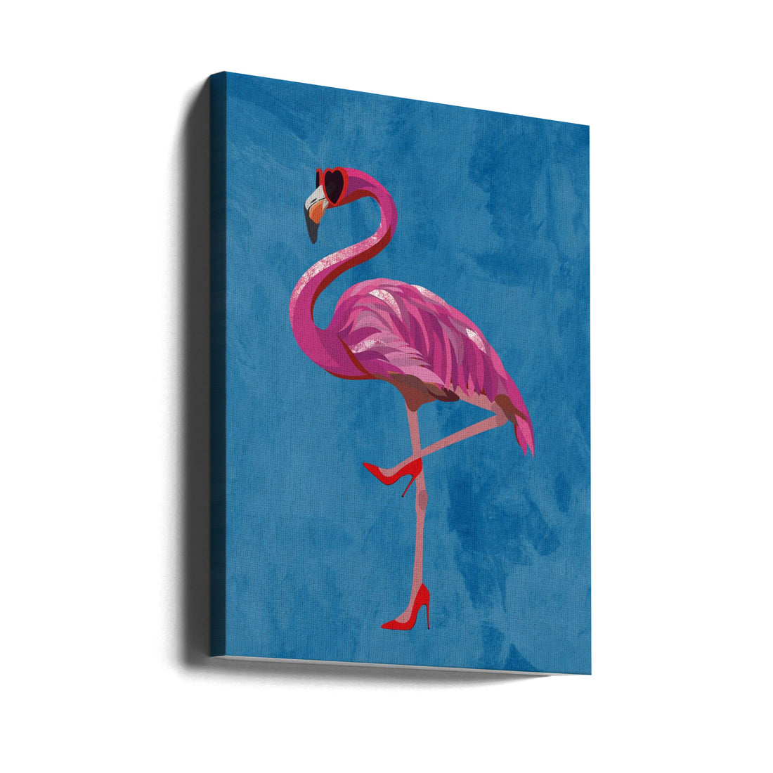 Flamingo in heels by Sarah Manovski | Fashion Animal Illustration, Large Canvas Wall Art Print | Artsy Earth