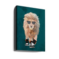 Lion prowling in high top sneakers by Sarah Manovski | Cool Animal Fashion, Large Canvas Wall Art Print | Artsy Earth