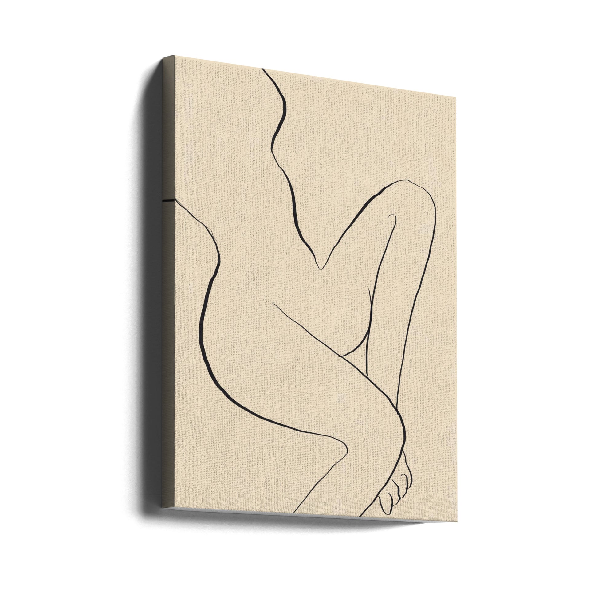 Minimal Line Art Nude by Little Dean | Line Drawing Illustration, Large Canvas Wall Art Print | Artsy Earth