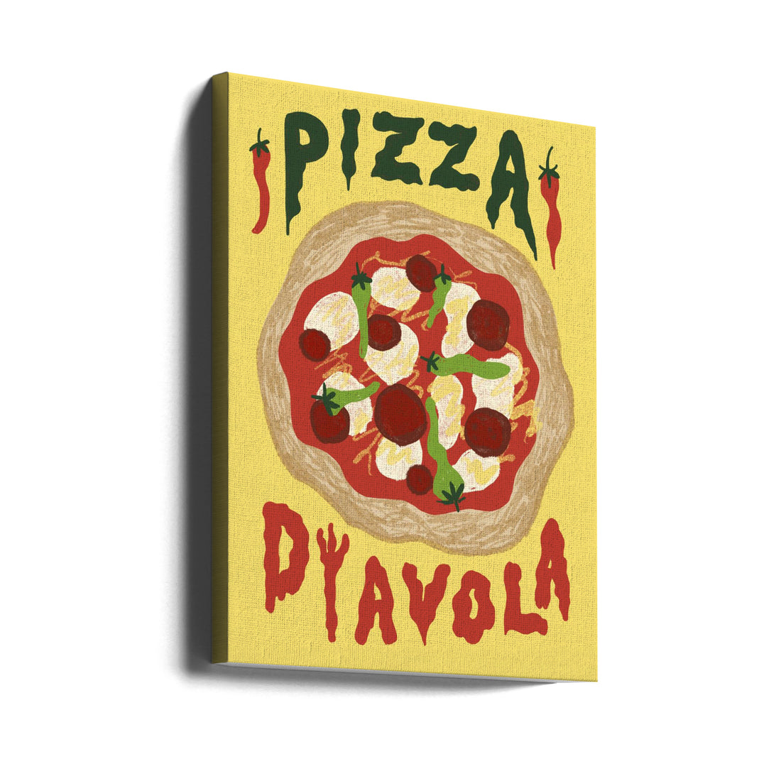 Pizza Diavola by Studio Dolci | Italian Fast Food, Large Canvas Wall Art Print | Artsy Earth