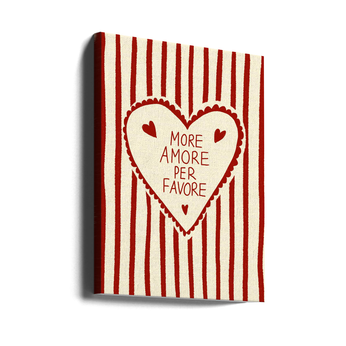 More Amore by Studio Dolci | Love Hearts Typography, Large Canvas Wall Art Print | Artsy Earth