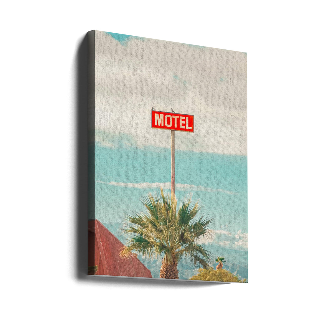 This Motel is for the Birds by Tom Windeknecht | Vintage Desert Motel, Large Canvas Wall Art Print | Artsy Earth